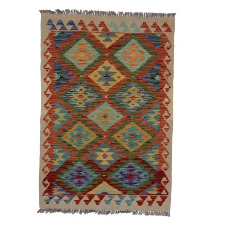 Wool Kelim rug Chobi 140x96 handwoven Afghan Kilim rug