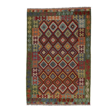 Ethnic Kelim rug Chobi 203x294 Handmade Afghan wool Kilim rug