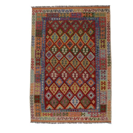 Ethnic Kelim rug Chobi 201x285 Handmade Afghan wool Kilim rug