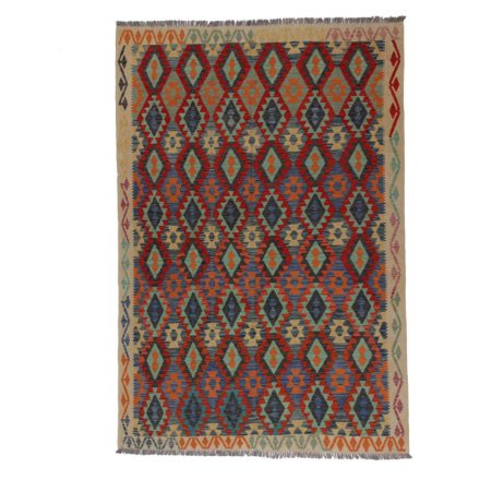 Ethnic Kilim rug Chobi 203x296 Handmade Afghan wool Kelim rug