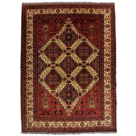 Afghan carpet burgundy Ersari 262x353 handmade oriental carpet