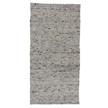 Grey wool carpet Rustic 73x144 modern wool carpet