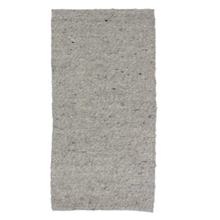 Plain wool carpet Rustic 71x135 woven rug