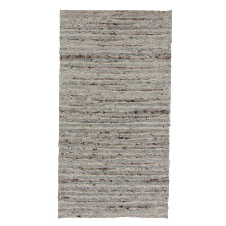 Thick wool rug Rustic 70x133 woven modern rug