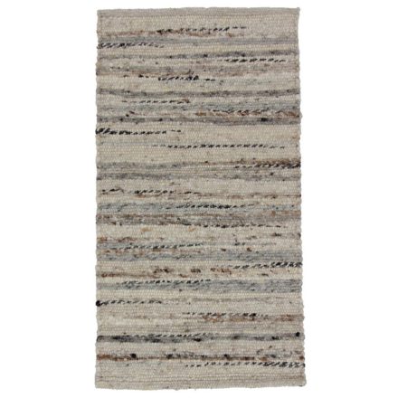 Thick wool rug Rustic 61x113 woven wool rug for living room