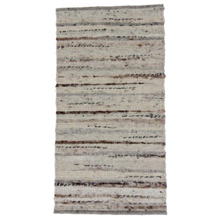 Thick wool rug Rustic 69x130 woven wool rug for living room