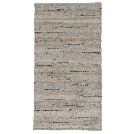 Thick wool rug Rustic 69x130 woven wool rug for living room