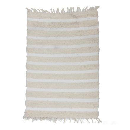 Fluffy carpet beige 68x92 long fibre soft rag rug