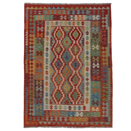 Wool Kelim rug Chobi 244x178 hand woven Afghan Kilim rug