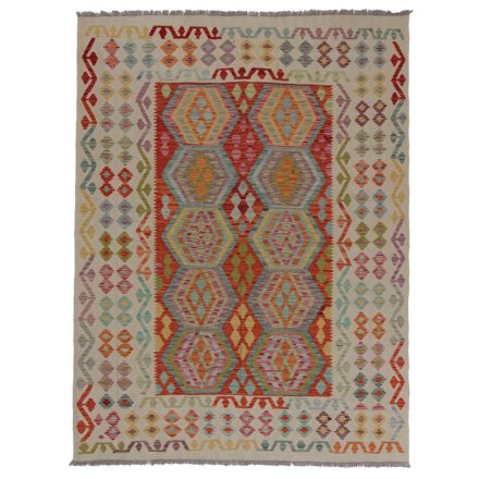 Wool Kelim rug Chobi 243x181 hand woven Afghan Kilim rug