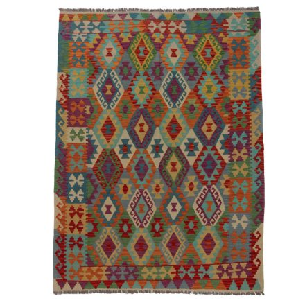 Afghan Kelim rug Chobi 243x188 hand woven ethnic Kilim rug