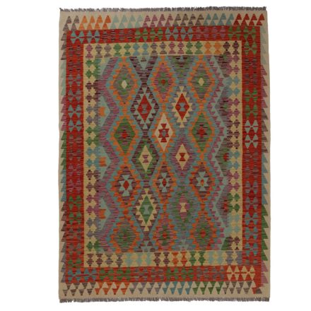 Afghan Kelim rug Chobi 242x178 hand woven ethnic Kilim rug