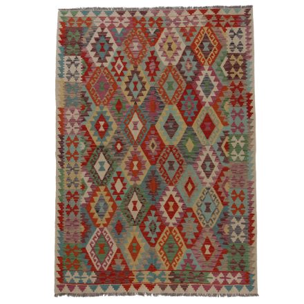 Vintage Kelim rug Chobi 253x179 hand woven Afghan Kelim rug