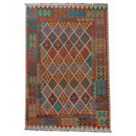 Vintage Kelim rug Chobi 201x294 handmade Afghan Kelim rug