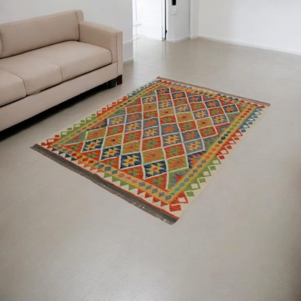 Ethnic Kilim rug Chobi 144x192 hand woven afghan rug