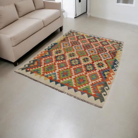 Afghan hand woven Kelim Chobi 140x190 Afghan wool Kilim rug