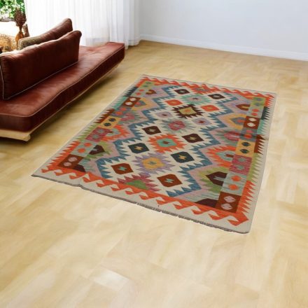 Maimana Kilim rug 147x194 hand woven afghan wool Kelim