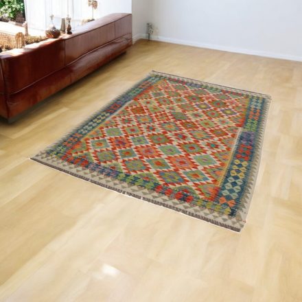 Wool Kilim rug Chobi 154x214 hand woven afghan Kelim rug