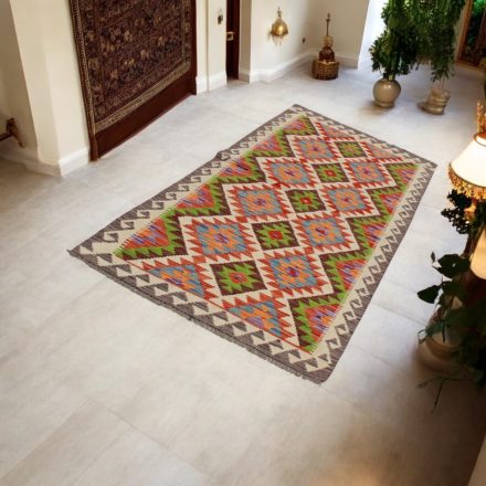 Afghan hand woven Kelim runner rug 92x207 Maimana Kilim rug