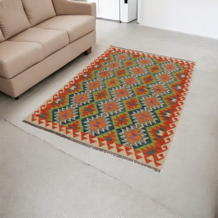 Wool Kilim rug Chobi 126x178 hand woven afghan Kelim rug