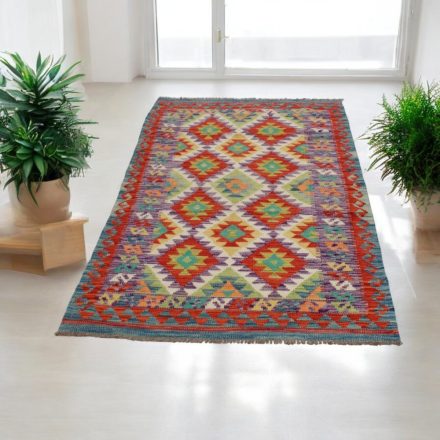 Wool Kilim rug Chobi 100x200 hand woven afghan Kelim rug