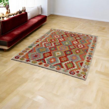 Afghan hand woven Kelim 154x198 Maimana Kilim rug