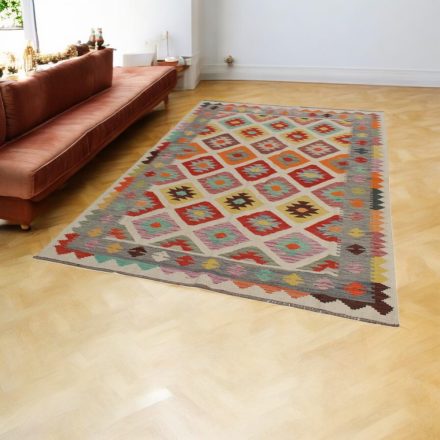 Afghan hand woven Kelim Chobi 167x244 Afghan wool Kilim rug