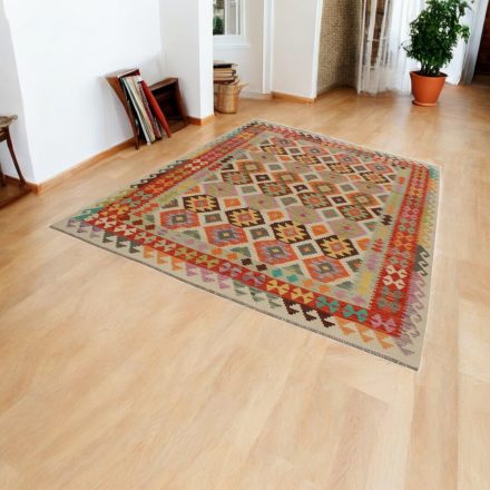 Afghan Kelim rug Chobi 205x295 ethnic hand woven Kilim