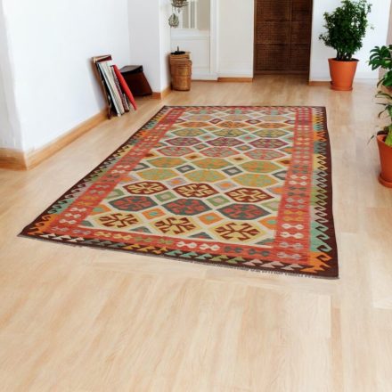 Chobi Kelim rug 197x303 hand woven wool Kilim