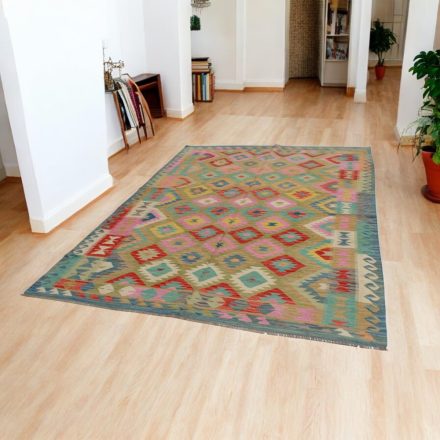 Wool Kilim rug Chobi 203x298 hand woven afghan Kelim rug