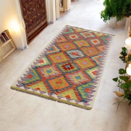 Afghan hand woven Kelim runner rug 84x197 Maimana Kilim rug