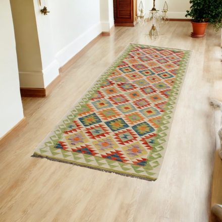 Chobi Kelim runner rug 89x293 hand woven wool Kilim