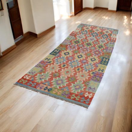 Kilim runner rug Chobi 91x293 afghan hand woven Kelim