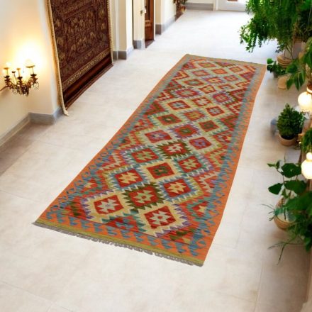 Afghan Kelim runner rug 84x302 hand woven Kilim rug