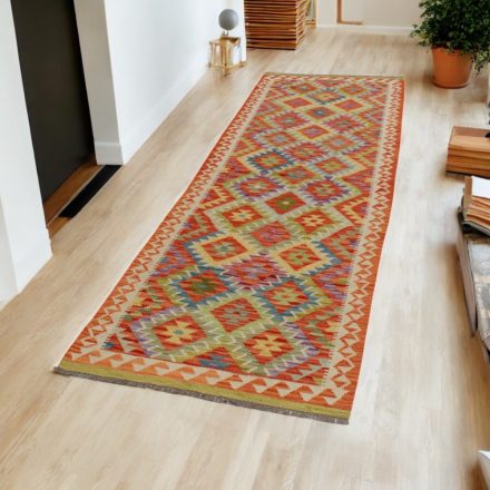 Ethnic Kilim runner rug Chobi 84x296 hand woven afghan rug