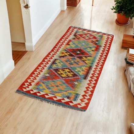 Afghan hand woven Kelim runner rug 64x190 Maimana Kilim rug