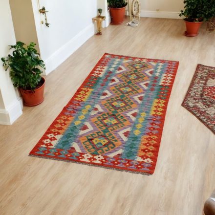 Afghan hand woven Kelim runner rug 82x205 Afghan wool Kilim rug