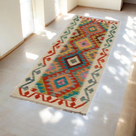 Ethnic Kilim runner rug Chobi 62x199 hand woven afghan rug