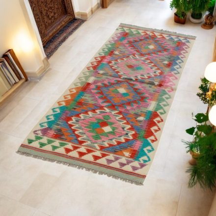 Afghan hand woven Kelim runner rug 65x200 Maimana Kilim rug