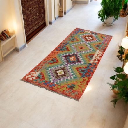 Kilim runner rug Chobi 65x191 afghan hand woven Kelim