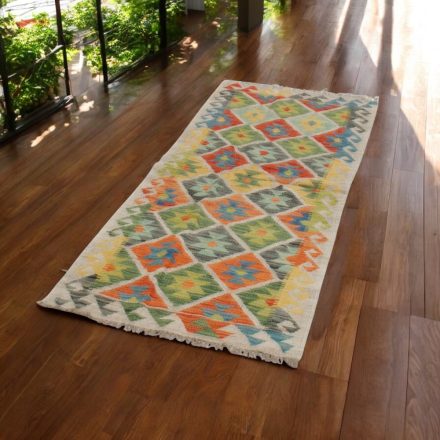 Chobi Kelim runner rug 76x211 hand woven wool Kilim