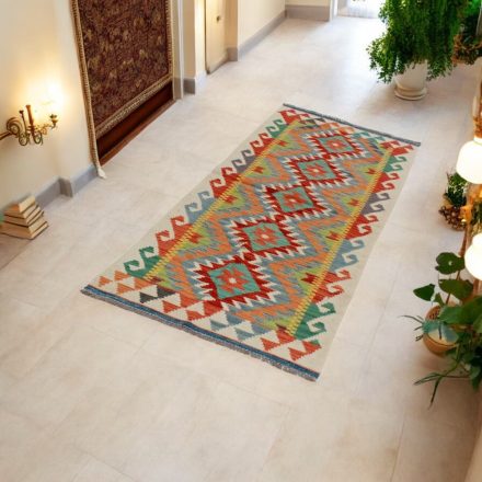 Chobi Kelim runner rug 74x203 hand woven wool Kilim