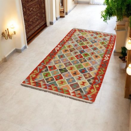 Maimana Kilim runner rug 83x209 hand woven afghan wool Kelim