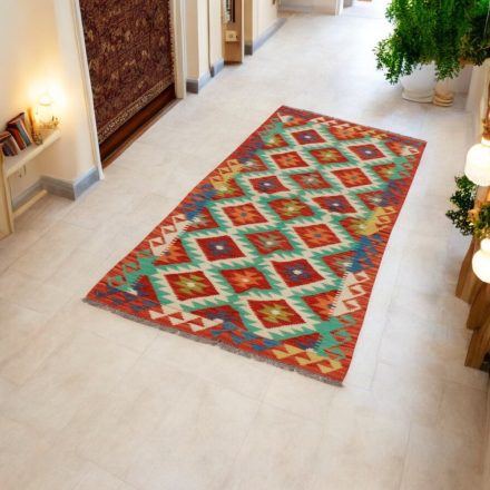 Afghan hand woven Kelim runner rug 80x196 Maimana Kilim rug