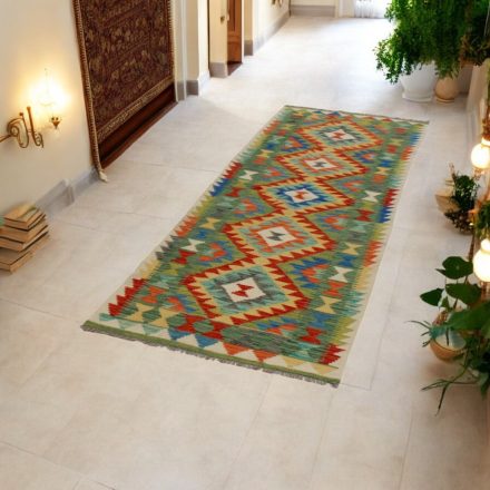 Kilim runner rug Chobi 80x212 afghan hand woven Kelim