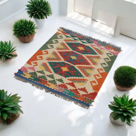 Afghan hand woven Kelim Chobi 62x87 Afghan wool Kilim rug