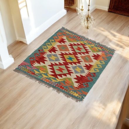 Maimana Kilim rug 58x84 hand woven afghan wool Kelim