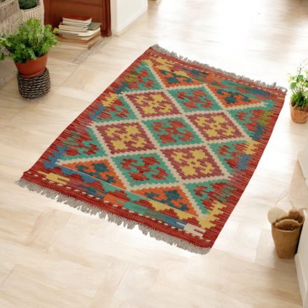 Afghan hand woven Kelim Chobi 62x101 Afghan wool Kilim rug