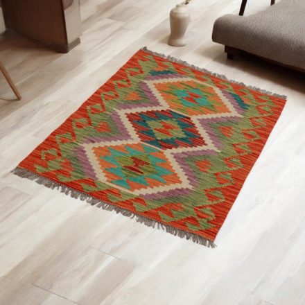 Maimana Kilim rug 59x87 hand woven afghan wool Kelim