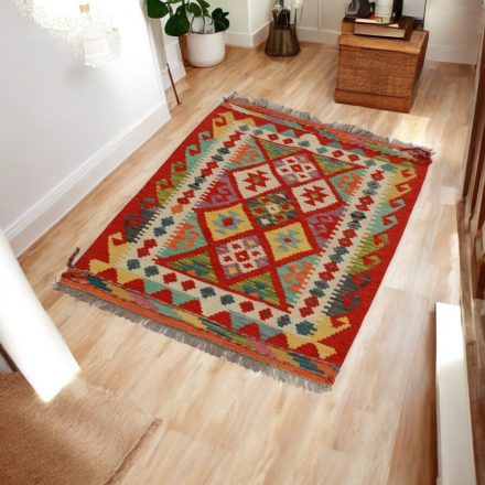 Wool Kilim rug Chobi 65x94 hand woven afghan Kelim rug